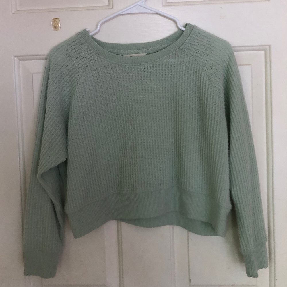 🍀mint green cropped sweater🍀